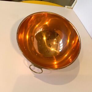 Vintage copper mixing bowl made in Korea original tag beautiful